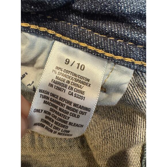 Aeropostale 2010 Distressed Low Rise Medium Wash Capri Jeans Size 9/10 - Picture 8 of 9